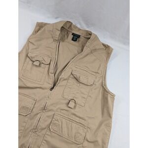 Scandia Woods Men's XLG Beige Cargo Utility Vest Outdoor Fishing‎